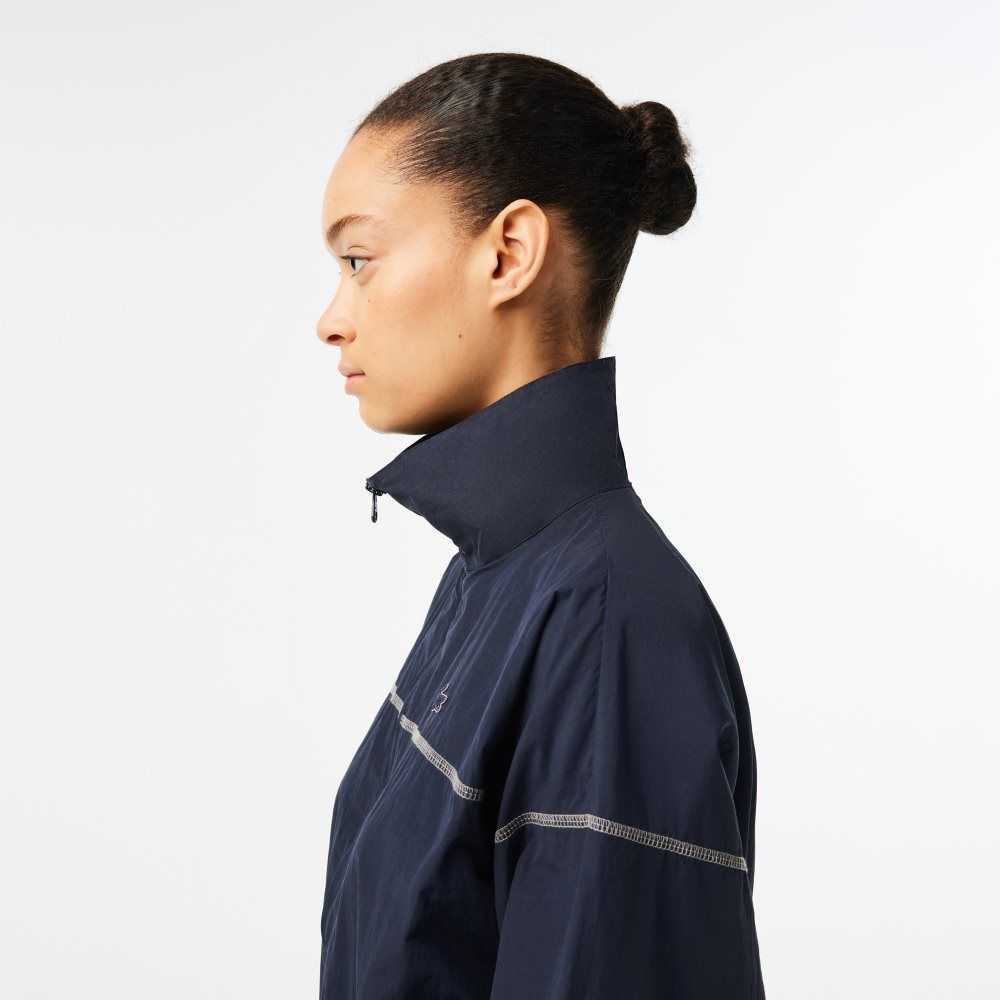 Lacoste Zipped Nylon Jumpsuit Blå | XHPBA-0295