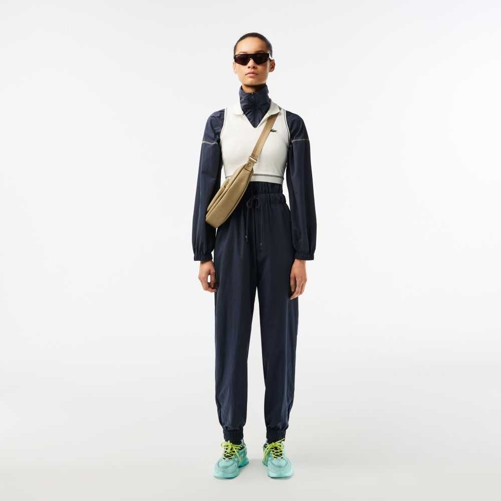 Lacoste Zipped Nylon Jumpsuit Blå | XHPBA-0295