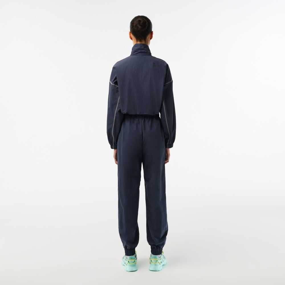 Lacoste Zipped Nylon Jumpsuit Blå | XHPBA-0295