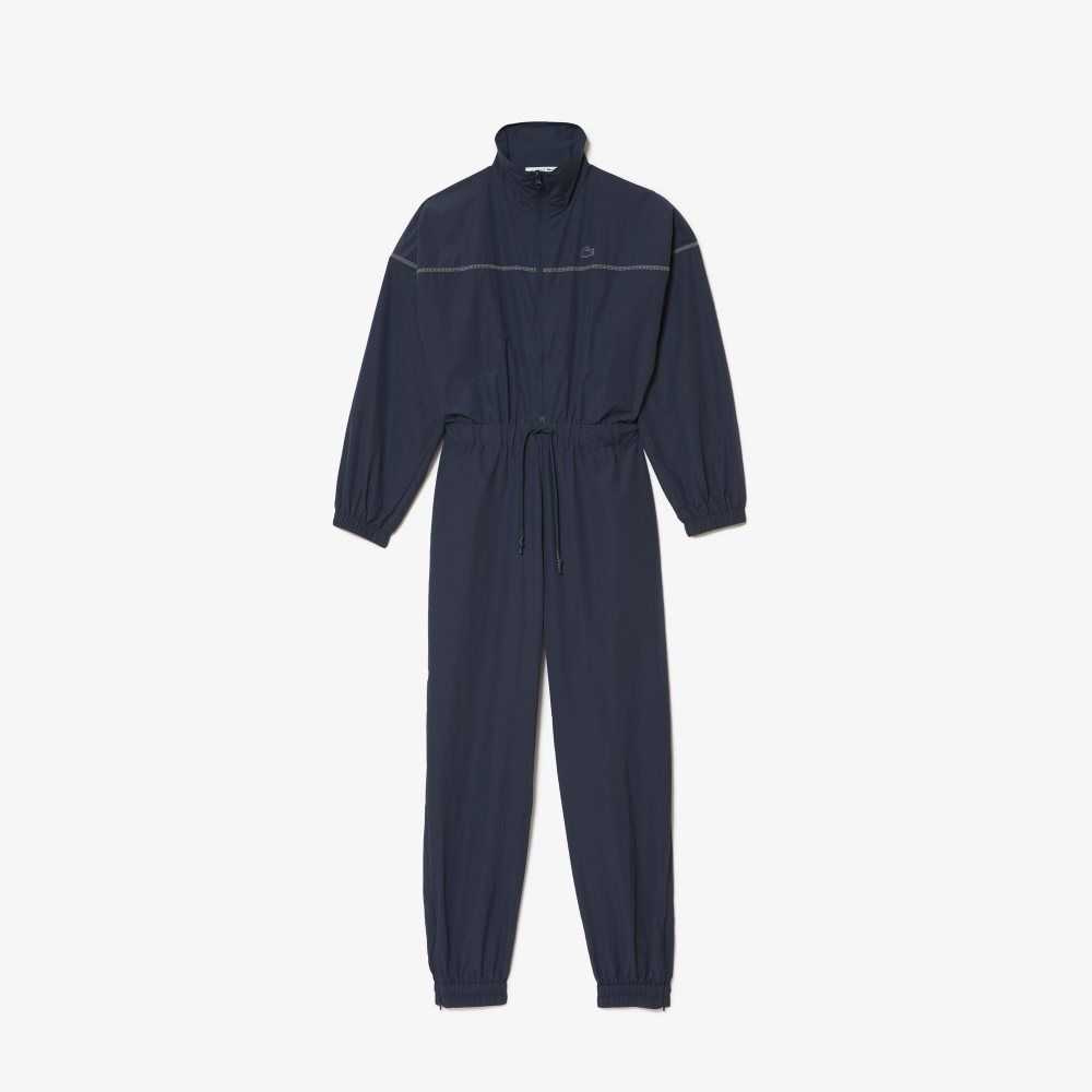 Lacoste Zipped Nylon Jumpsuit Blå | XHPBA-0295